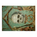 Roman skull mosaic postcard by S. Ambrose postcards