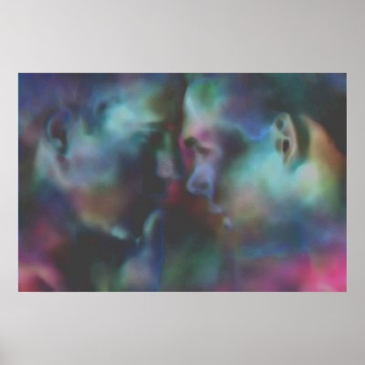 Romance`s First Timid Kiss Poster