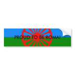 Romani flag, PROUD TO BE ROMA! bumper stickers