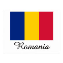 Romania Flag Design Postcard