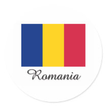 Romania Flag Design stickers