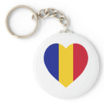 Romania Flag Heart keychains