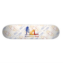 Romanian Girl Silhouette Flag Custom Skate Board