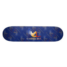 Romanian Girl Silhouette Flag Skate Decks