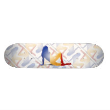 Romanian Girl Silhouette Flag Skateboard Decks