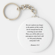 ROMANS 12:2 KEYCHAIN
