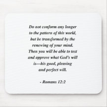ROMANS 12:2 MOUSE PADS
