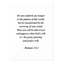 ROMANS 12:2 POST CARDS