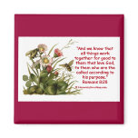Romans 8:28 Bee Motif magnets