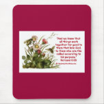 Romans 8:28 Bee Motif mousepads