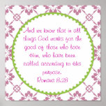Romans 8:28 Wall Poster posters