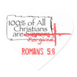 Romans Heart Sticker