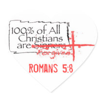 Romans Heart Sticker