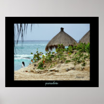 romantic beach  poster