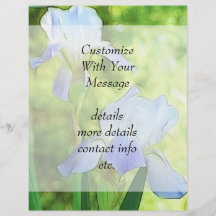 Romantic Blue Irises Full Color Flyer