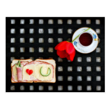 Romantic breakfast vykort