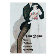 ROMANTIC BRIDE & GROOM WEDDING PARTY MONOGRAM BUSINESS CARDS