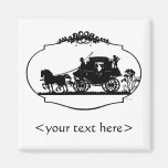 Romantic Carriage Sillhouette Magnet