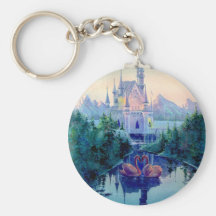 ROMANTIC CASTLE & SWAN by SHARON SHARPE Keychains