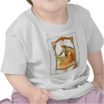 Romantic Couple French Vintage Style Tee Shirts