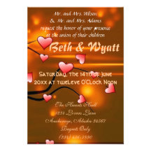 Romantic Elegant  Wedding Personalized Announcement