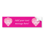 Romantic Floral Hearts Bumper Stickers