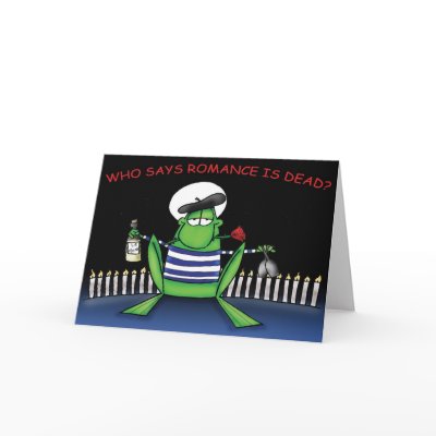 Romantic Frog Greeting Card by arkhamdesignstudios