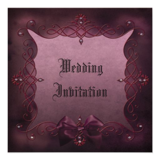 Romantic Gothic Frame Metallic Wedding Invites Romantic Gothic Frame Metallic Wedding Invites