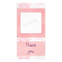 Romantic heart design custom photo card