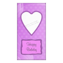 Romantic heart design personalized photo card
