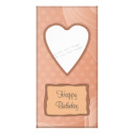 Romantic heart design customized photo card