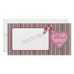 Romantic heart design / Thank you photo cards