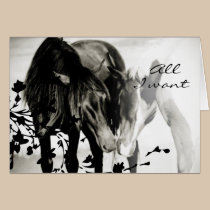 Romantic Horse Greeting Card cards
