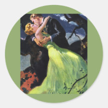 Romantic Kiss Round Sticker