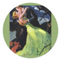 Romantic Kiss Round Sticker