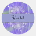 Romantic lilac floral design sticker