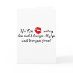 Romantic Love Kiss Quote Kissing Romance quotation Card