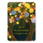 Romantic Love Trees Wedding Invitation (Dark Back)