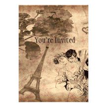 Romantic Paris Vintage Announcements