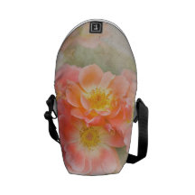 Romantic Pink Flowers Courier Bag