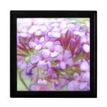 Romantic Purple Butterfly Bush Flowers Trinket Boxes