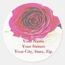 Romantic Rose Address Sticker