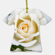 Romantic Rose Floral  Wedding Christmas Ornament