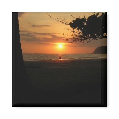 romantic sunset magnet by roseroserose