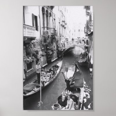 Romantic Venice Italy Gondola Canal Ride Posters