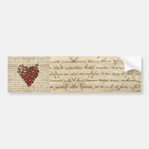 Romantic Vintage butterfies Bumper Sticker