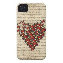 Romantic Vintage butterfies iPhone 4 Case-Mate Case