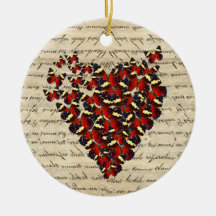 Romantic Vintage butterfies Ornaments