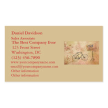 Romantic Vintage Paris in Spring Collage Business Card Templates