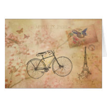 Romantic Vintage Paris in Spring Collage Cards